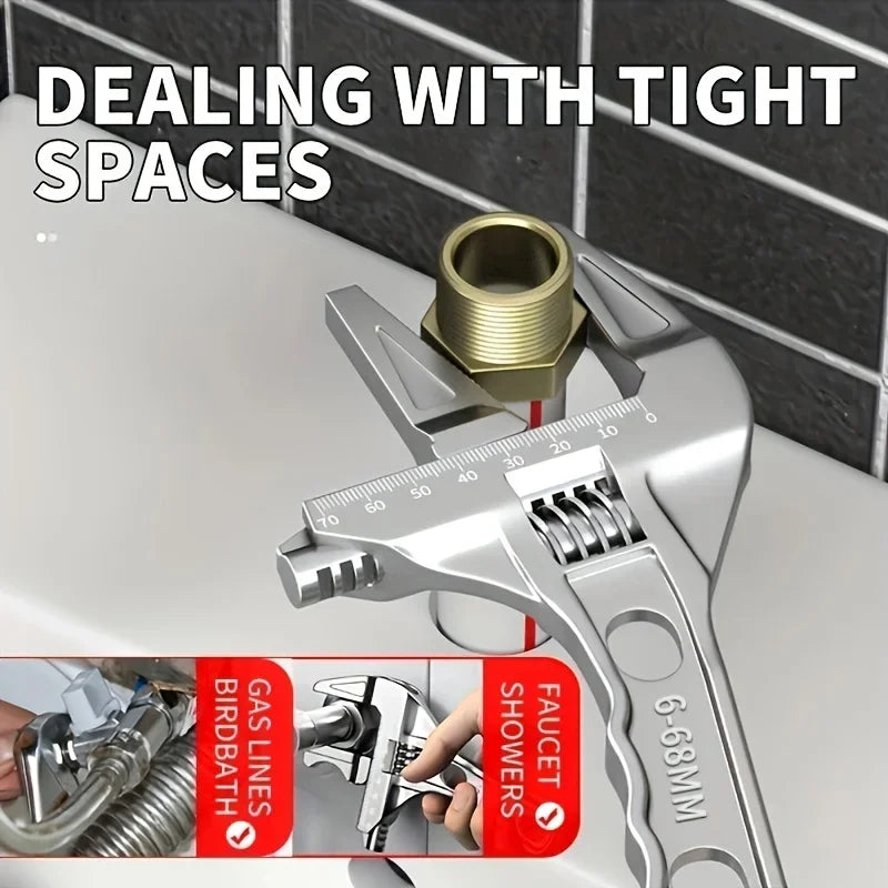 Multi‑Function Adjustable Aluminium Alloy Wrench 8-70mm by HitMyNeed