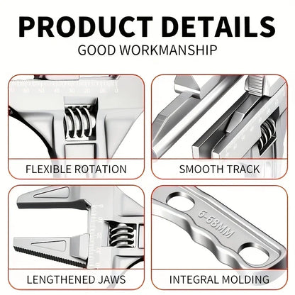 Multi‑Function Adjustable Aluminium Alloy Wrench 8-70mm by HitMyNeed