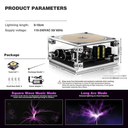 Multi-Function Tesla Coil Music Speaker & Lab Demo by HitMyNeed