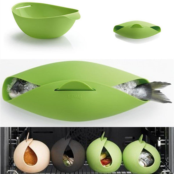 Multi-Functional Silicone Microwave Steamer Bowl by HitMyNeed