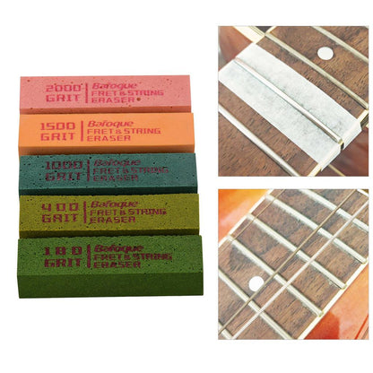 Multi-Grit Rubber Fret Eraser Set (5 Pieces) by HitMyNeed