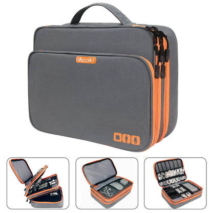 Multi Layer Electronic Accessories Organizer Handbag by HitMyNeed