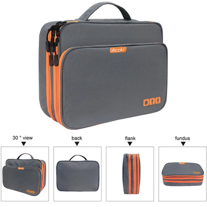 Multi Layer Electronic Accessories Organizer Handbag by HitMyNeed
