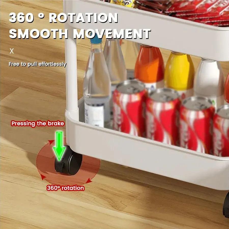 Multi-Layer Rolling Storage Cart with Wheels by HitMyNeed