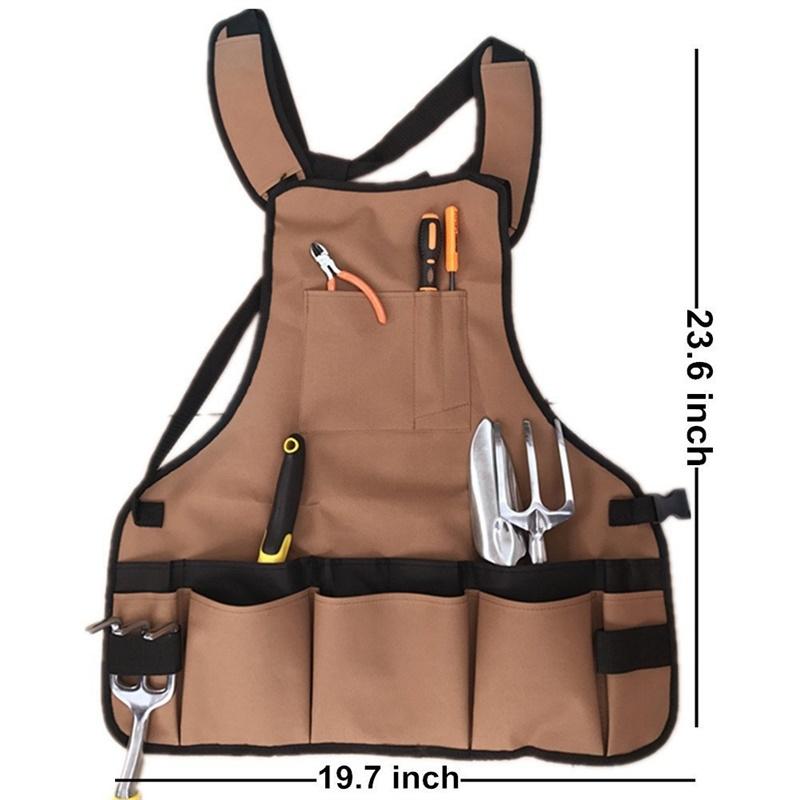 Multi-Pocket Gardening Apron with Tool Storage by HitMyNeed