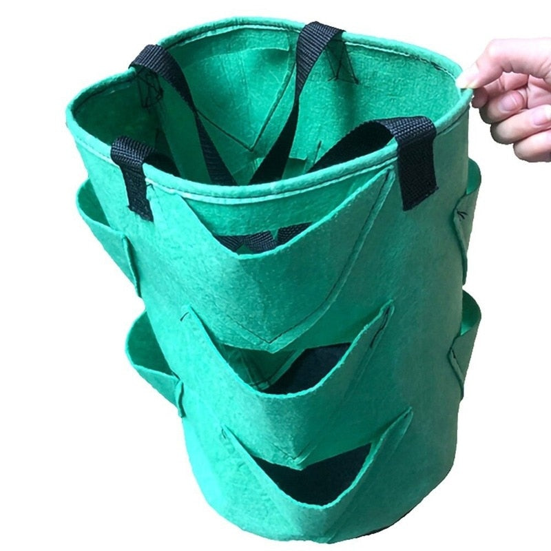 Multi Pocket Hanging Strawberry Planter Bag by HitMyNeed