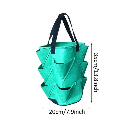 Multi Pocket Hanging Strawberry Planter Bag by HitMyNeed