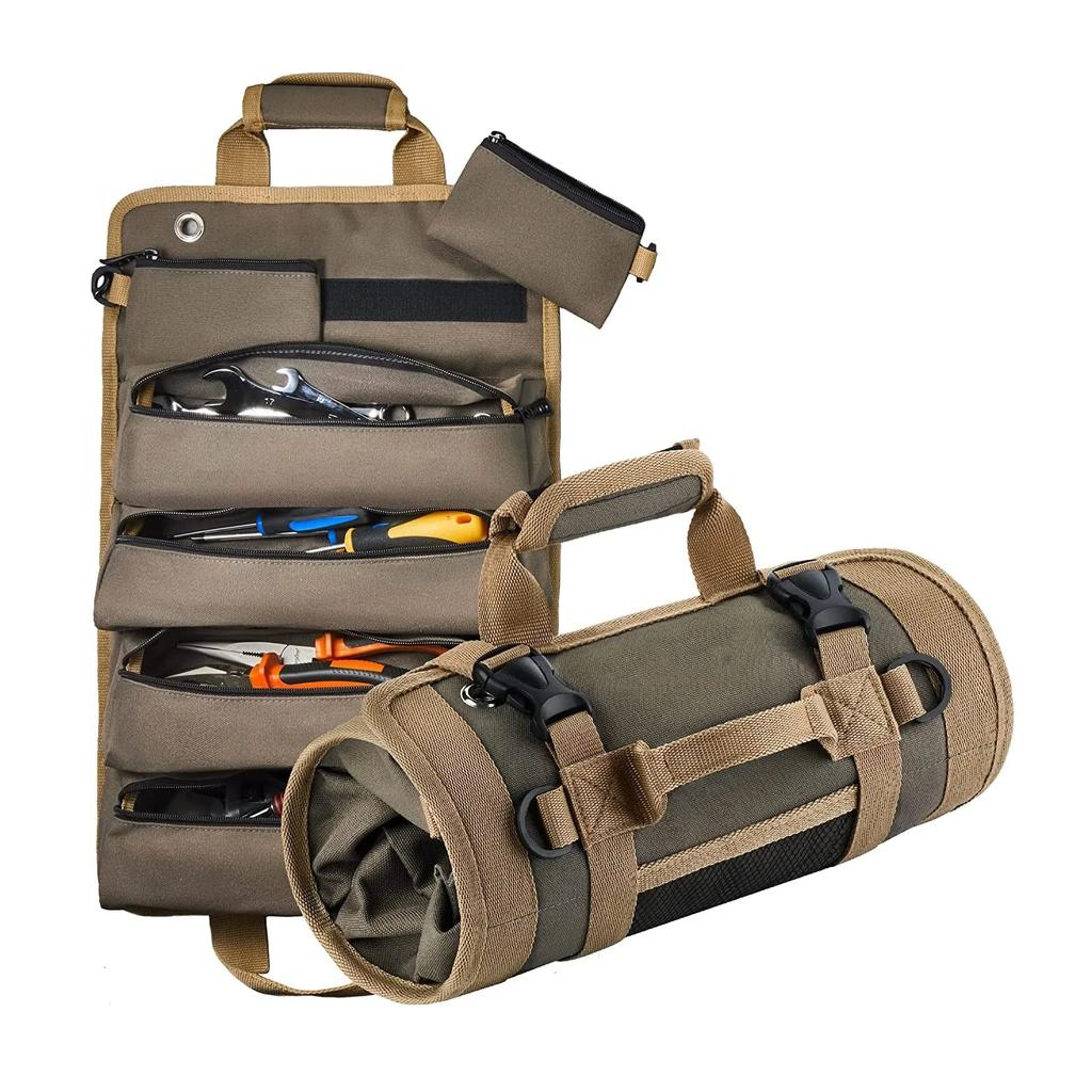 Multi-Pocket Roll-Up Tool Bag, Waterproof 900D Oxford by HitMyNeed