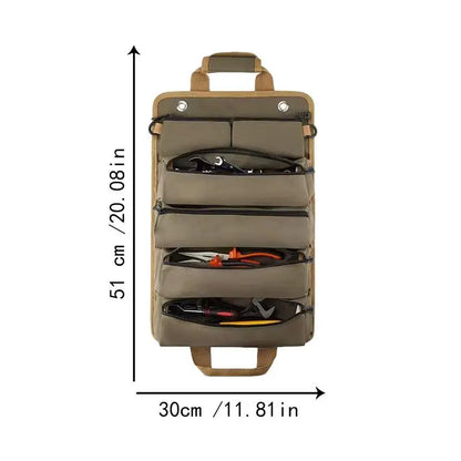 Multi-Pocket Roll-Up Tool Bag, Waterproof 900D Oxford by HitMyNeed
