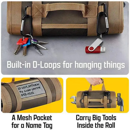 Multi-Pocket Roll-Up Tool Bag, Waterproof 900D Oxford by HitMyNeed