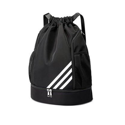 Multi Pocket Waterproof Drawstring Bag black by HitMyNeed