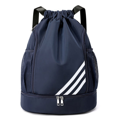 Multi Pocket Waterproof Drawstring Bag dark-blue by HitMyNeed