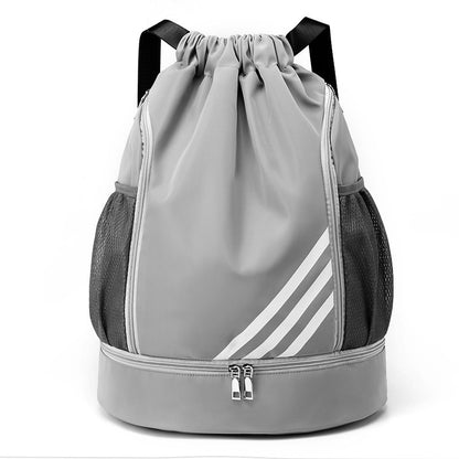 Multi Pocket Waterproof Drawstring Bag grey by HitMyNeed