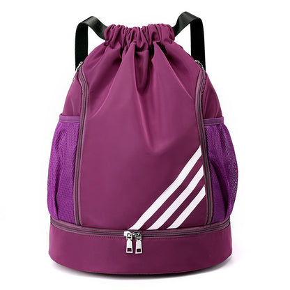 Multi Pocket Waterproof Drawstring Bag purple by HitMyNeed