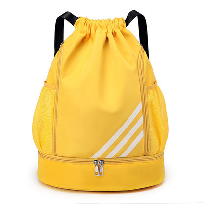 Multi Pocket Waterproof Drawstring Bag yellow by HitMyNeed