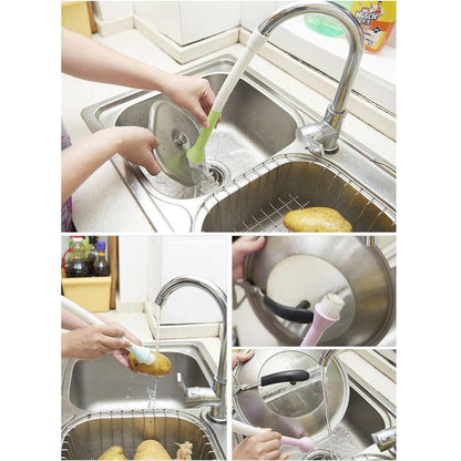 Multi Purpose Faucet-Mounted Kitchen Cleaning Brush by HitMyNeed