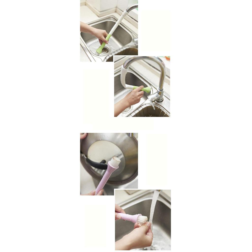 Multi Purpose Faucet-Mounted Kitchen Cleaning Brush by HitMyNeed