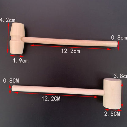 Multi Purpose Mini Wooden Hammers Set (10 Pack) by HitMyNeed