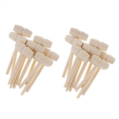 Multi Purpose Mini Wooden Hammers Set (10 Pack) by HitMyNeed