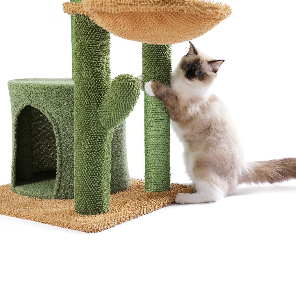 Multi Tier Cactus Cat Tower with Scratching Posts by HitMyNeed