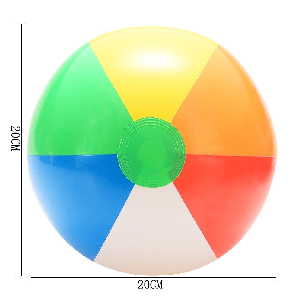 Multicolor Inflatable Beach Ball Toy for Kids 20cm by HitMyNeed