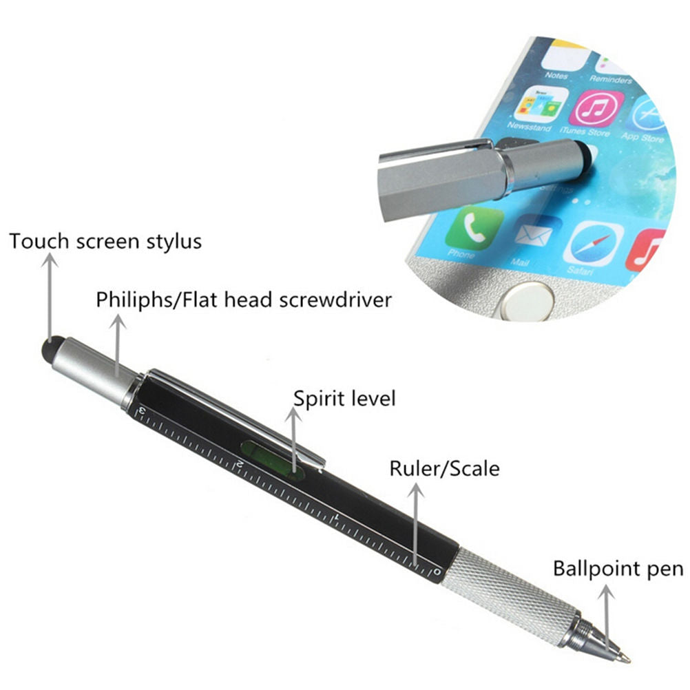 Multifunction 6-in-1 Stylus and Writing Pen by HitMyNeed