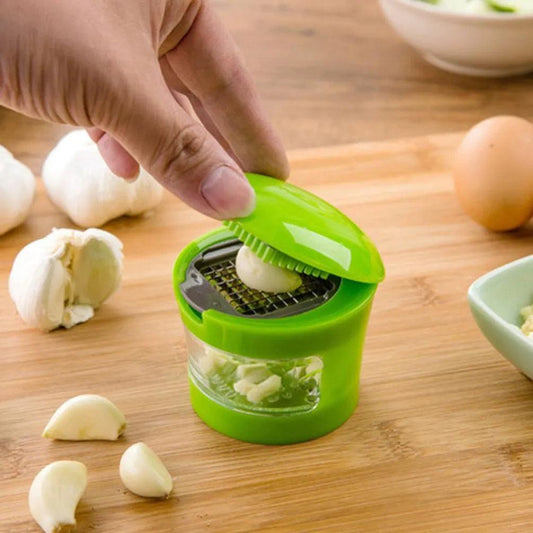 Multifunction Garlic Press, Slicer & Storage Tool by HitMyNeed
