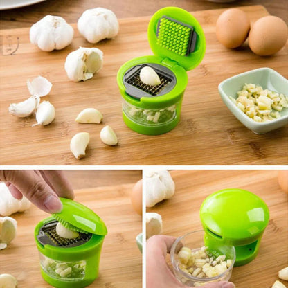 Multifunction Garlic Press, Slicer & Storage Tool by HitMyNeed