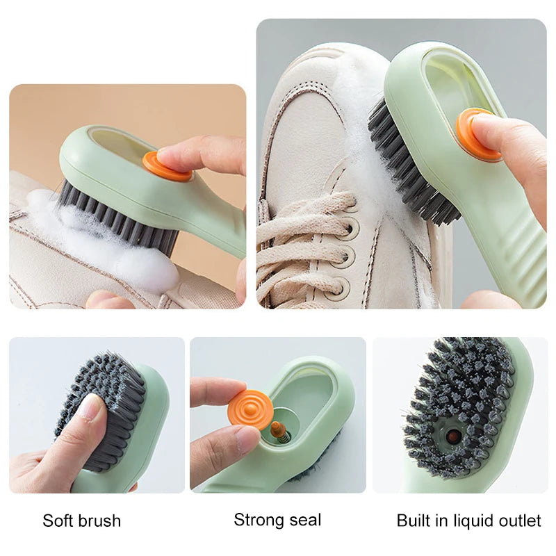 Multifunction Long Handle Cleaning Brush with Dispenser by HitMyNeed