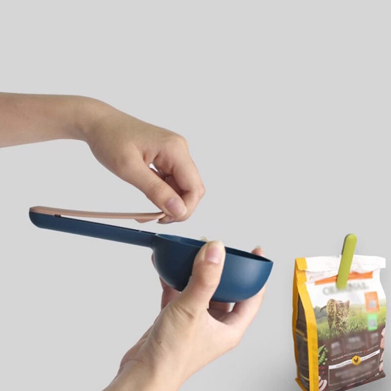 Multifunction Pet Food Scoop with Clip & Measure by HitMyNeed