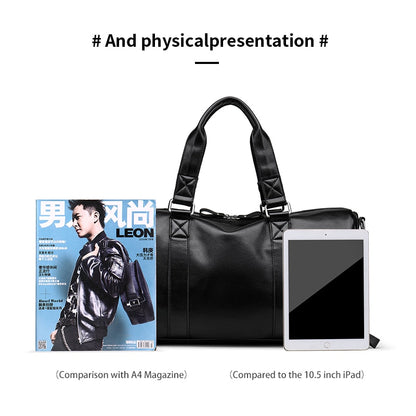 Multifunction PU Leather Duffle Travel Tote Bag by HitMyNeed