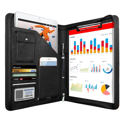 Multifunctional A4 Leather Conference Folder by HitMyNeed