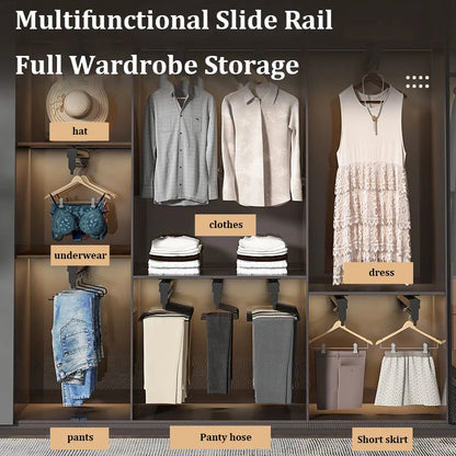 Multifunctional Aluminum Alloy Retractable Pants Rack by HitMyNeed