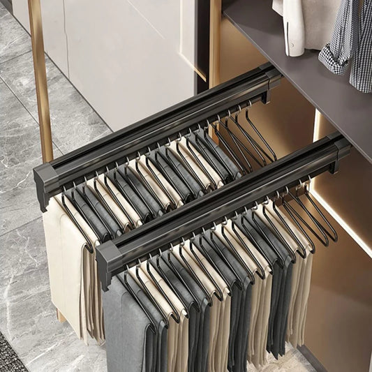 Multifunctional Aluminum Alloy Retractable Pants Rack 36cm by HitMyNeed