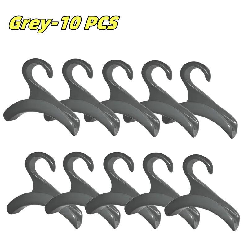 Multifunctional Closet Handbag Hangers Set gray-10-pc by HitMyNeed