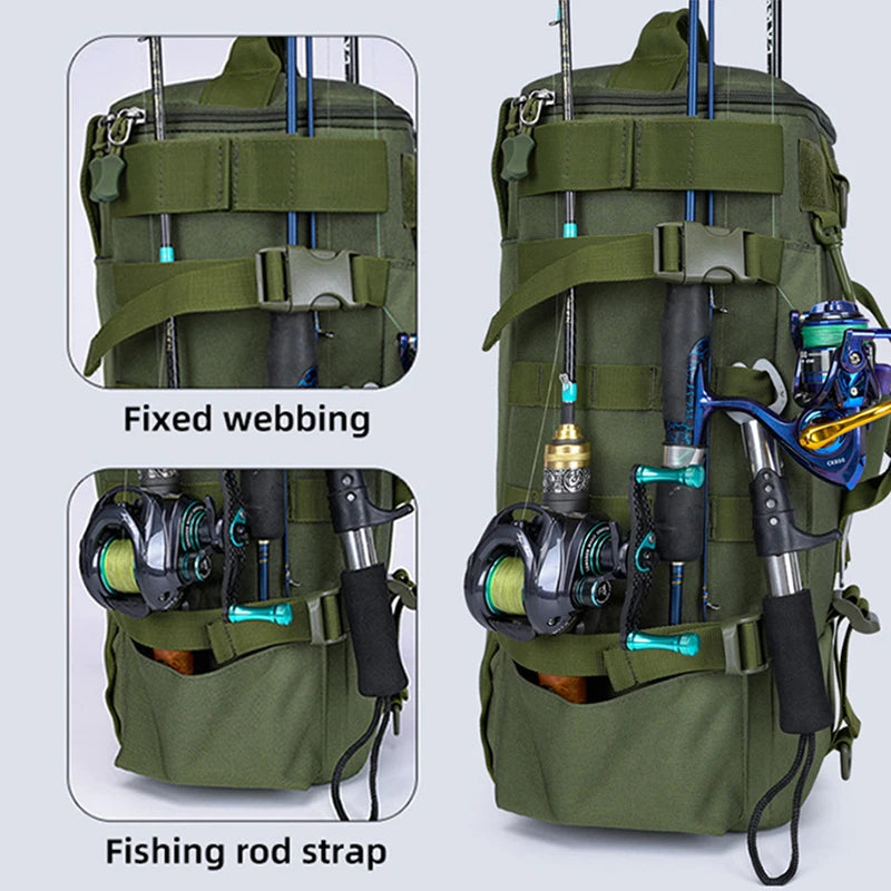 Multifunctional Fishing Backpack with Rod Holders by HitMyNeed