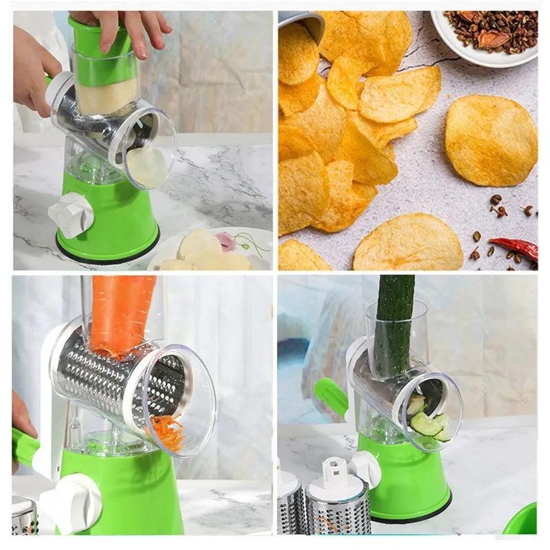 Multifunctional Hand Crank Vegetable Cutter & Grater by HitMyNeed