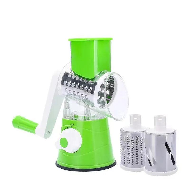 Multifunctional Hand Crank Vegetable Cutter & Grater green-g490b by HitMyNeed