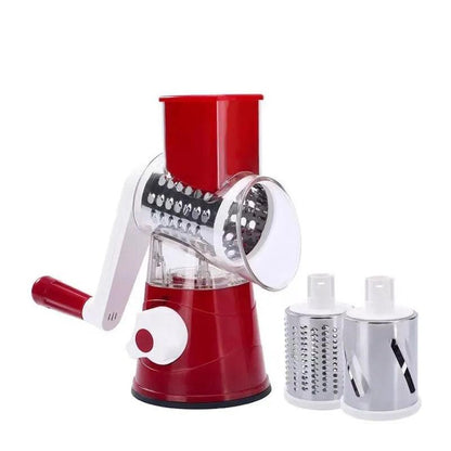 Multifunctional Hand Crank Vegetable Cutter & Grater red-g490a by HitMyNeed