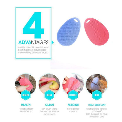 Multifunctional Silicone Dish Washing Brush by HitMyNeed
