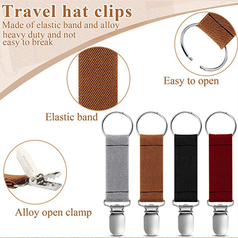 Multifunctional Travel Hat Clip with Nylon Strap by HitMyNeed