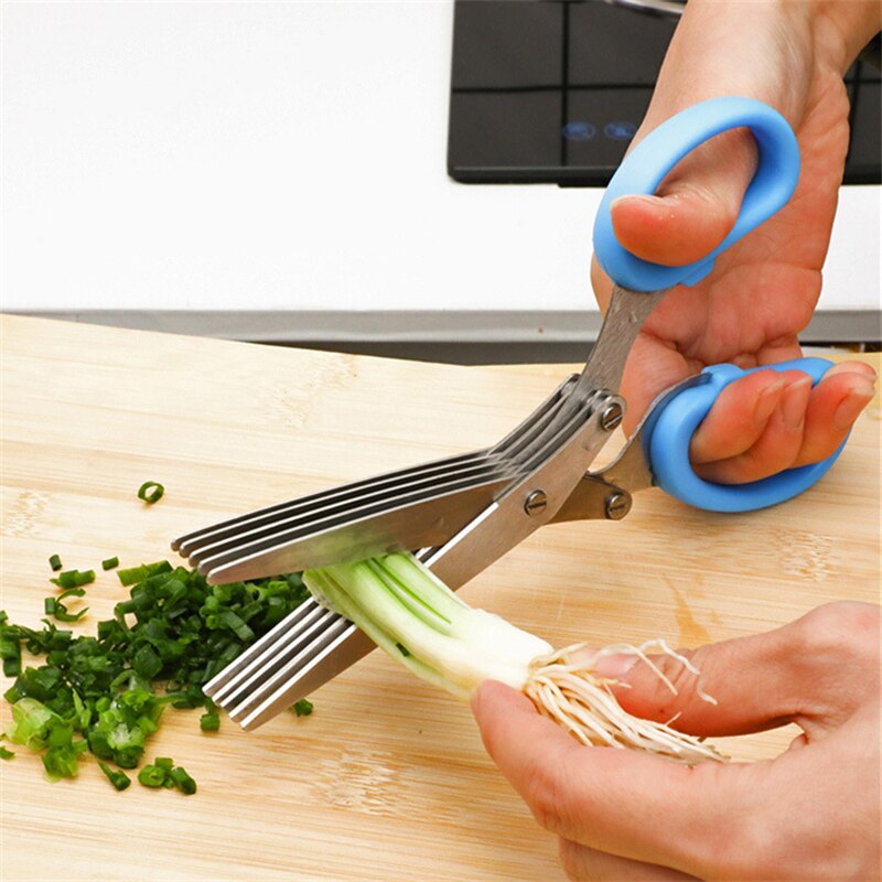 Multilayer Stainless Steel Herb & Scallion Scissors by HitMyNeed