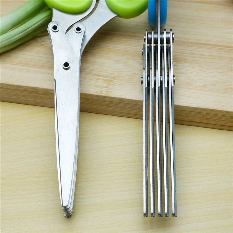 Multilayer Stainless Steel Herb & Scallion Scissors by HitMyNeed