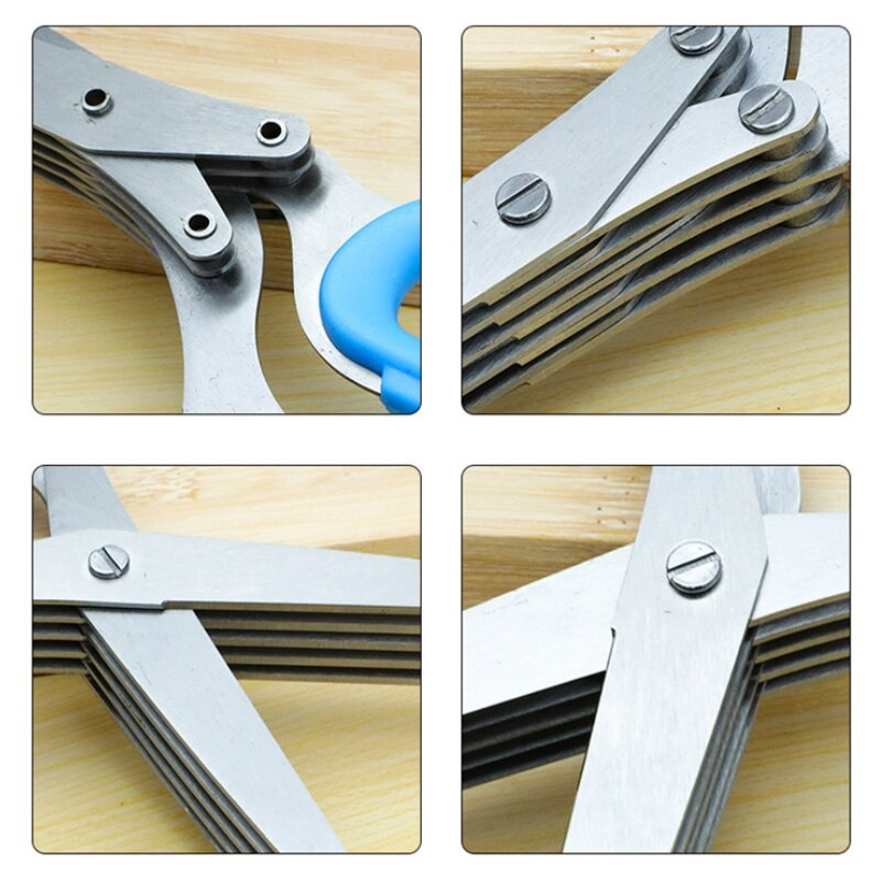 Multilayer Stainless Steel Herb & Scallion Scissors by HitMyNeed