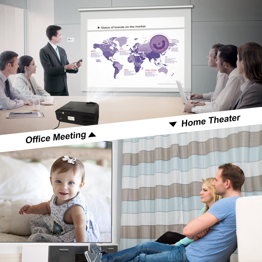 Multimedia LED HD Home Theater Projector by HitMyNeed