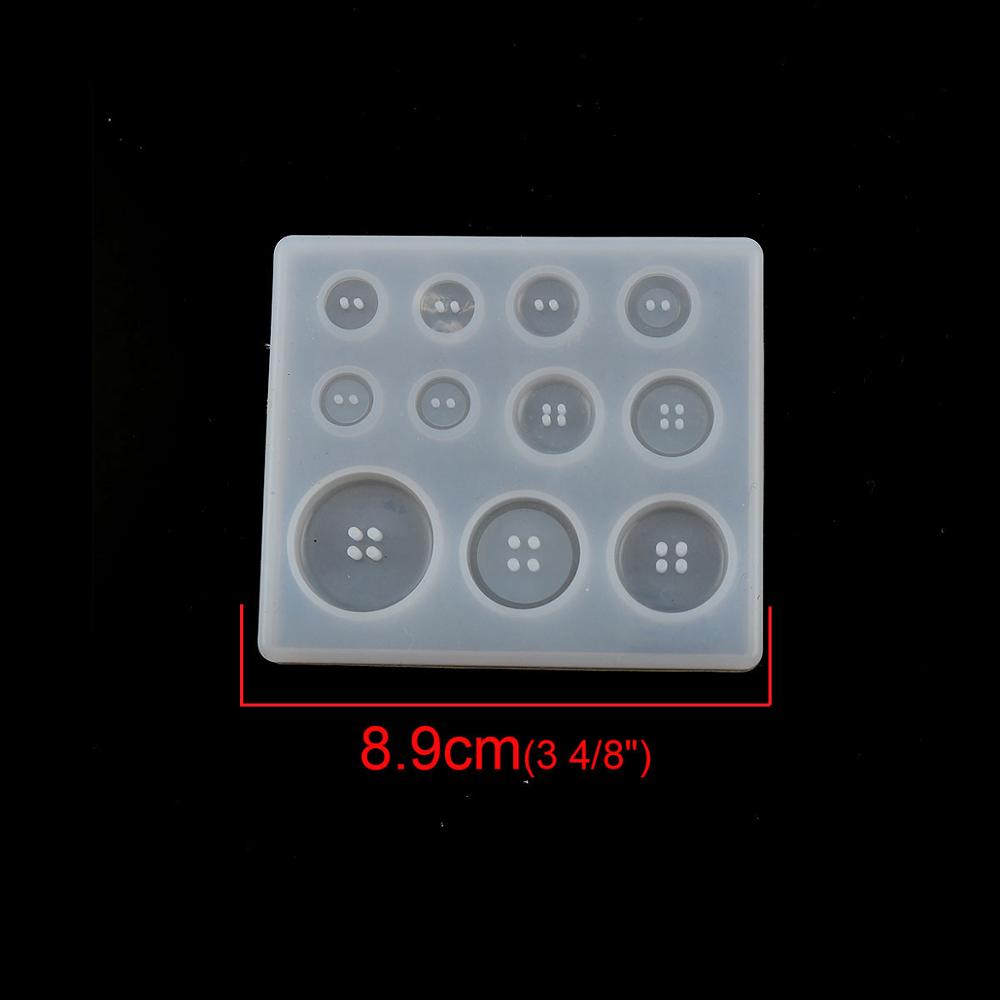 Multiple Slot Silicone Button Mold for Crafts by HitMyNeed