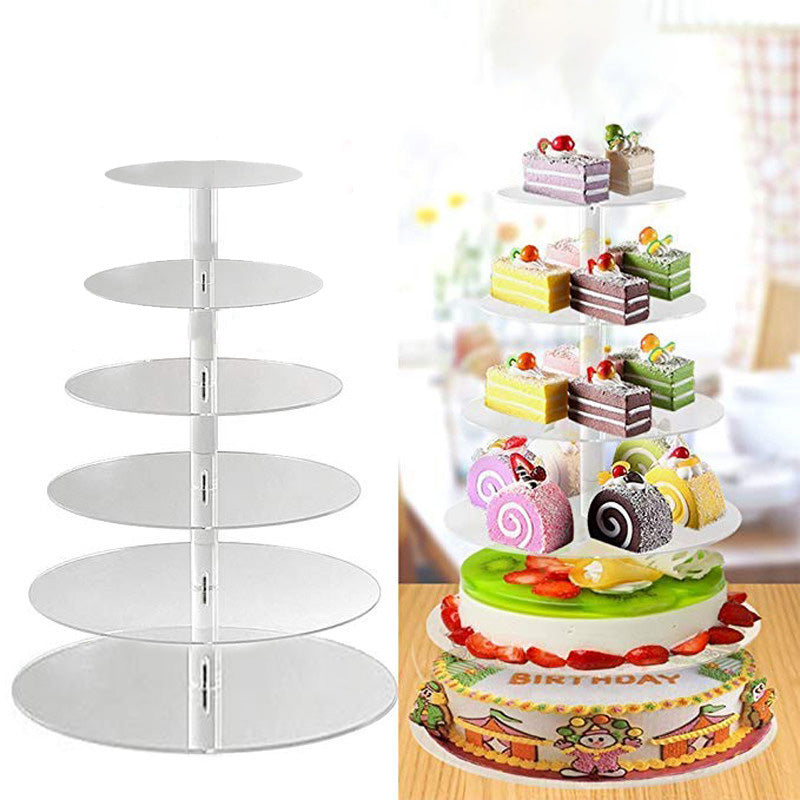 Multiple Tier Clear Acrylic Dessert Stand 4-layers by HitMyNeed