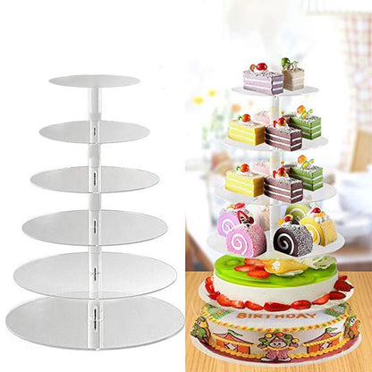 Multiple Tier Clear Acrylic Dessert Stand 4-layers by HitMyNeed