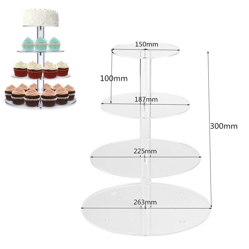 Multiple Tier Clear Acrylic Dessert Stand 5-layers by HitMyNeed