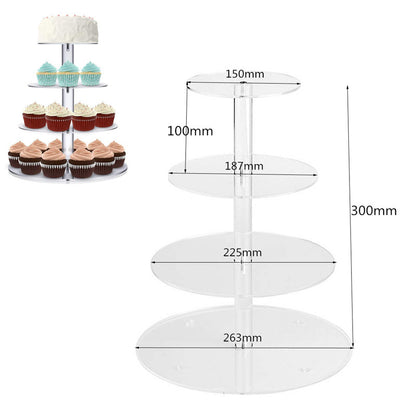 Multiple Tier Clear Acrylic Dessert Stand 5-layers by HitMyNeed